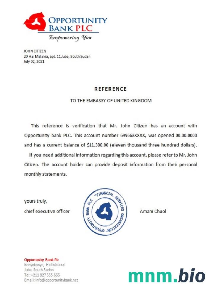 Przykład odniesienia Banku możliwości Sudanu Południowego w formatach Word i PDF